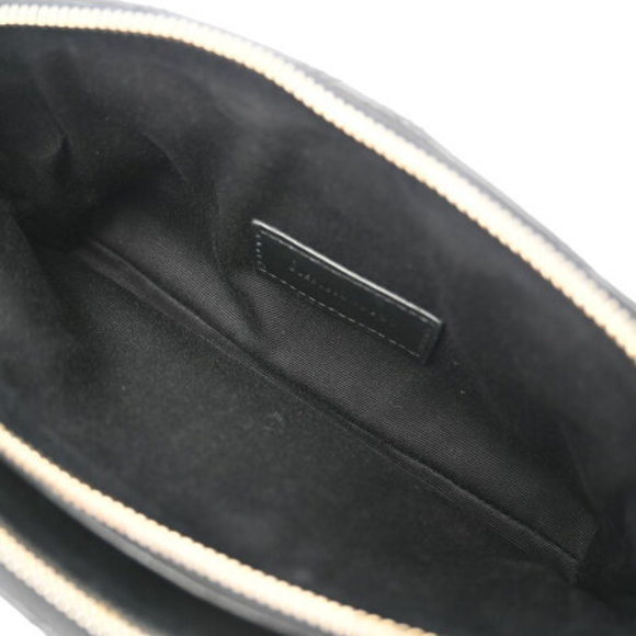 SAINT LAURENT Becky Double Zip Chain Black Leather Shoulder Bag - Picture 10 of 12